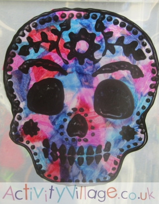 Stained Glass Calavera Craft