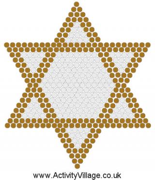 Star of David (Large) Fuse Bead Pattern