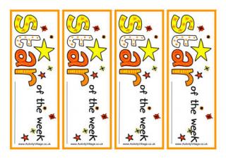 Star of the Week Bookmarks