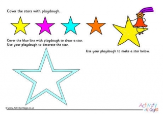 Star Shape Playdough Mat