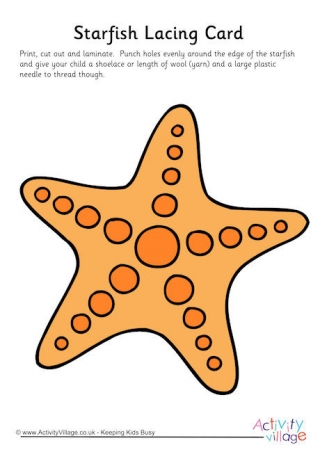 Starfish Lacing Card 2