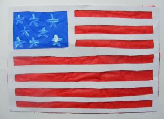 Stars And Stripes Window Flag