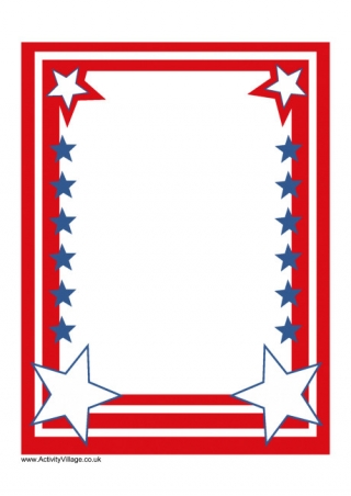 Stars and Stripes Writing Frame