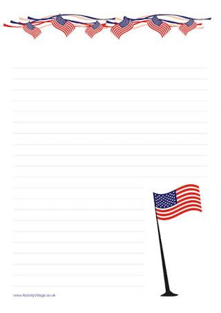 Stars and Stripes Writing Paper