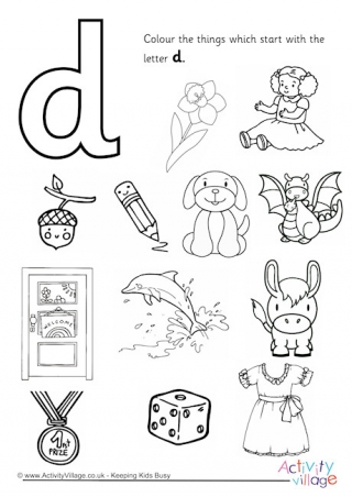 Initial Letter Colouring Pages
