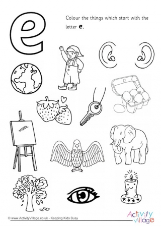 Initial Letter Colouring Pages