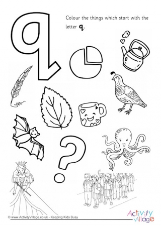 Letter Q Colouring Pages