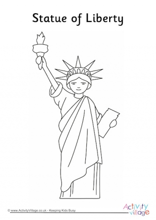 Statue of Liberty Colouring Page 2