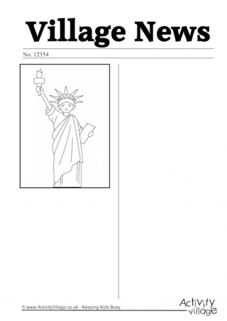 Statue of Liberty newspaper writing prompt
