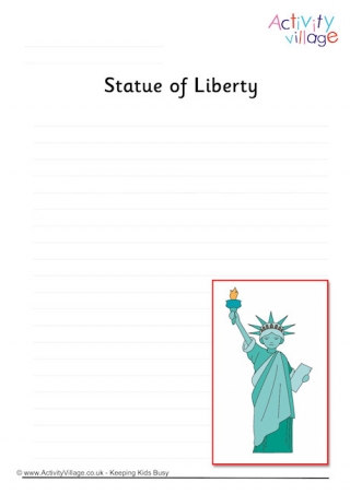 Statue of Liberty Writing Page