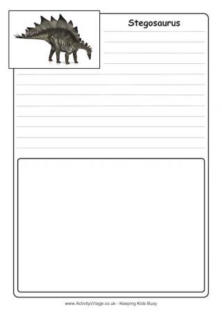 Stegosaurus Noteboooking Page
