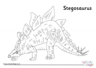 Stegosaurus Colouring Page 2