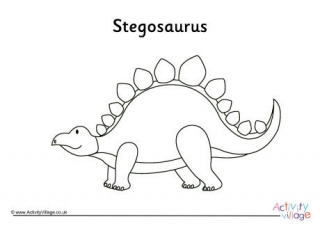 Stegosaurus Colouring Page