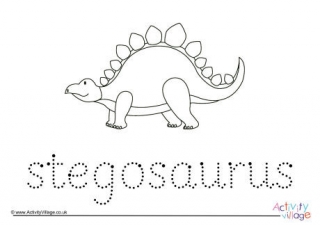 Stegosaurus Word Tracing