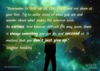 Stephen Hawking quote poster