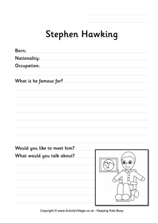 Stephen Hawking Worksheet