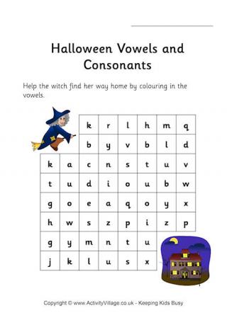 Halloween Stepping Stones Vowels and Consonants