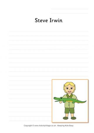 Steve Irwin Writing Page
