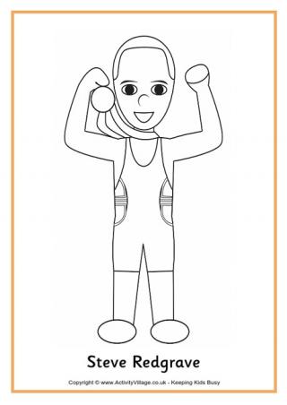 Steve Redgrave Colouring Page