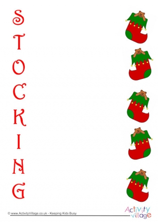 Christmas Acrostic Poem Printables