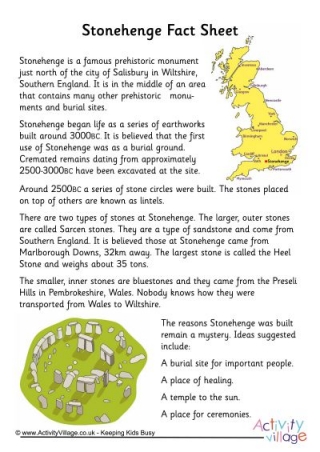 Stonehenge Fact Sheet