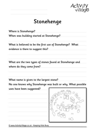 Stonehenge Worksheet