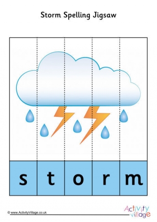 Storm Spelling Jigsaw