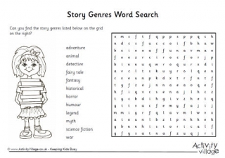 Story Genres Word Search