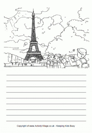 Eiffel Tower Story Paper
