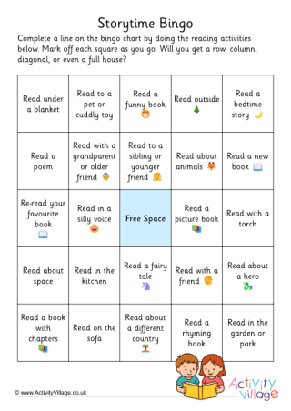 Storytime Bingo