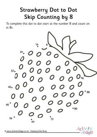 Strawberry Dot To Dot Skip Counting