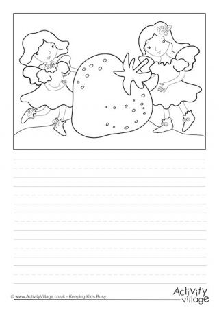 Strawberry Fairies Story Paper