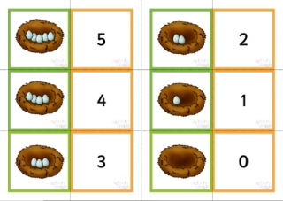 Subitising to Five Eggs Flashcards