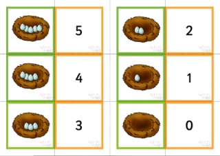Subitising to Five Eggs Flashcards