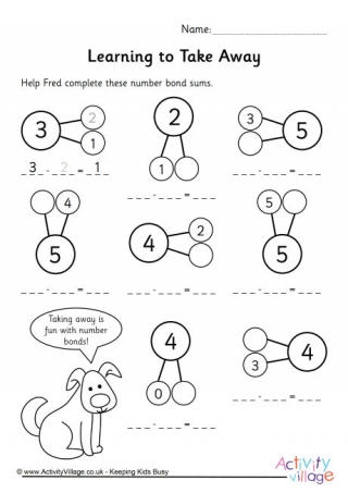Subtracting with Number Bonds up to 5