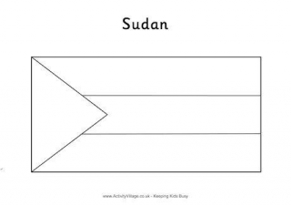 Sudan Flag Colouring Page