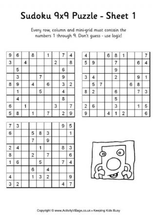 Sudoku 9x9 Puzzle 1