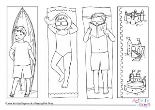 Summer Colouring Bookmarks 2