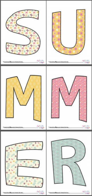 Summer Display Letters 2