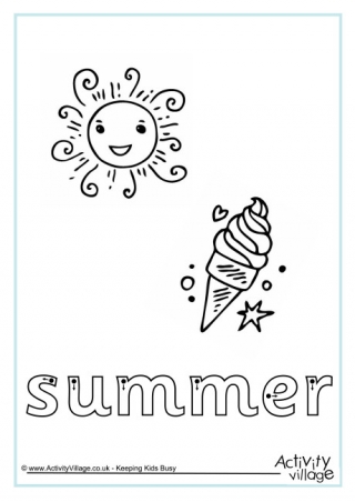 Summer Finger Tracing 1