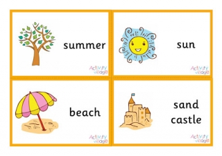 Summer Flash Cards - Small