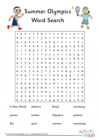 Summer Olympics Word Search
