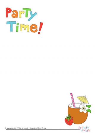 Summer Party Writing Paper