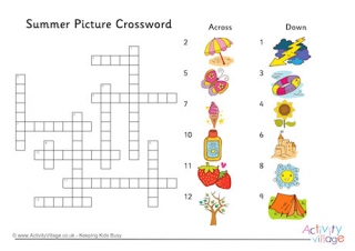 Summer Picture Crossword