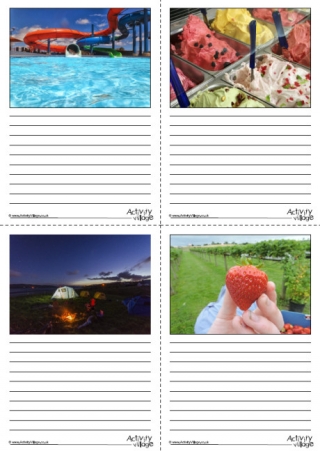 Summer Scene Writing Prompt Story Paper