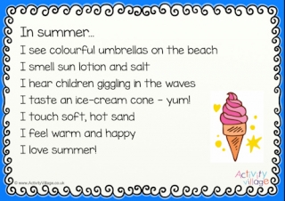 Summer Sensory Poem