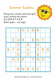 Summer Sudoku Puzzles