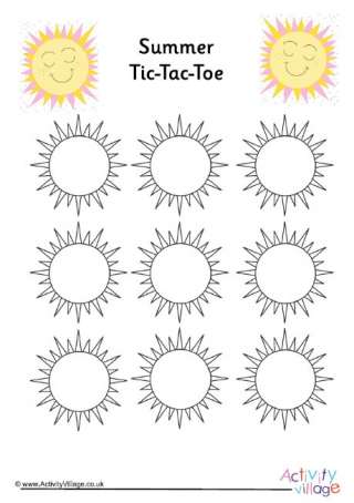 Summer Tic Tac Toe