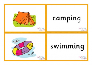 Summer Vocabulary Matching Cards