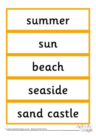 Summer Word Cards